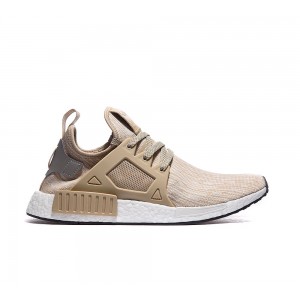 Adidas NMD XR1 Primeknit Trainer - Linen, Metallic Silver and Core Black